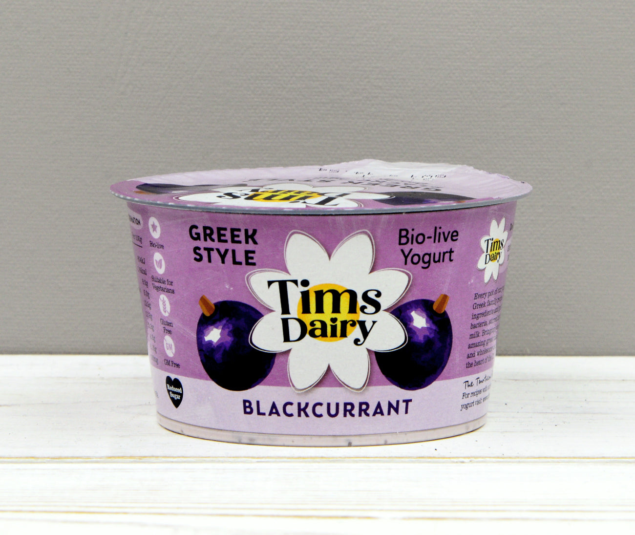 Tims Dairy Greek Style Blackcurrant Yogurt (175g)